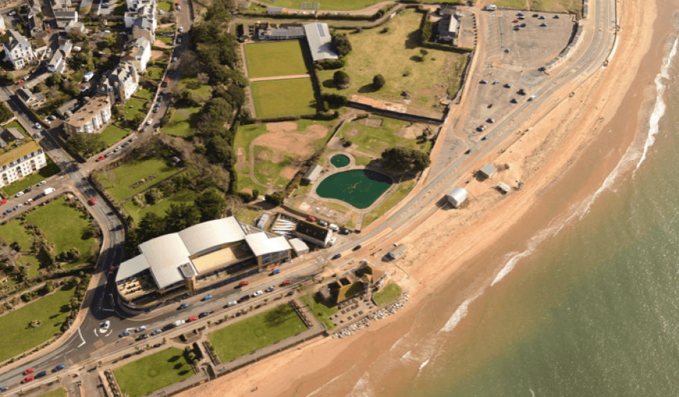 An aerial view of Queen's Drive, Exmouth.
