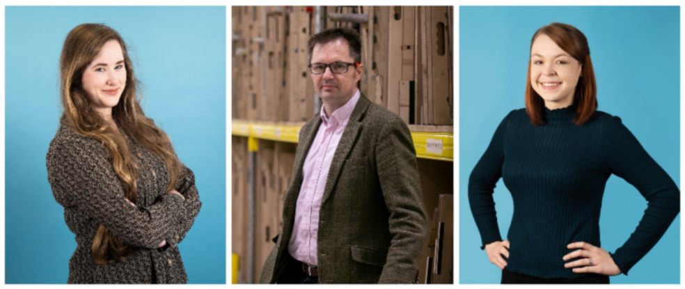 L-R: Aisha Perrott, David Maslen and Emma Swithenbank