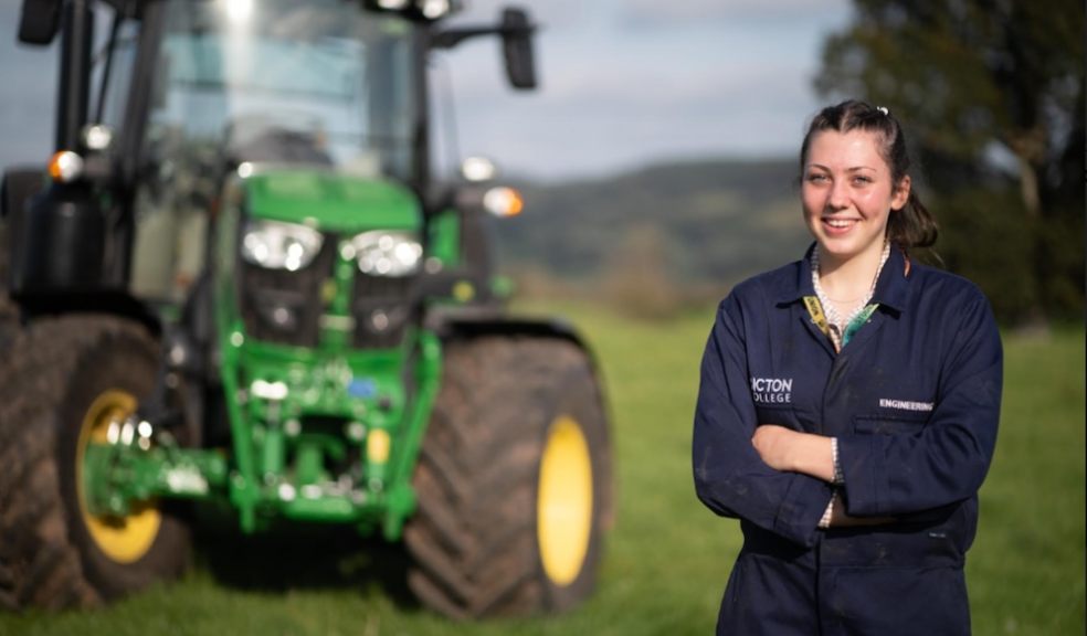 20-year-old Charlotte Budgen, who is studying Land Engineering at Bicton College, is one of the three faces of Tomorrow's Engineers Week,