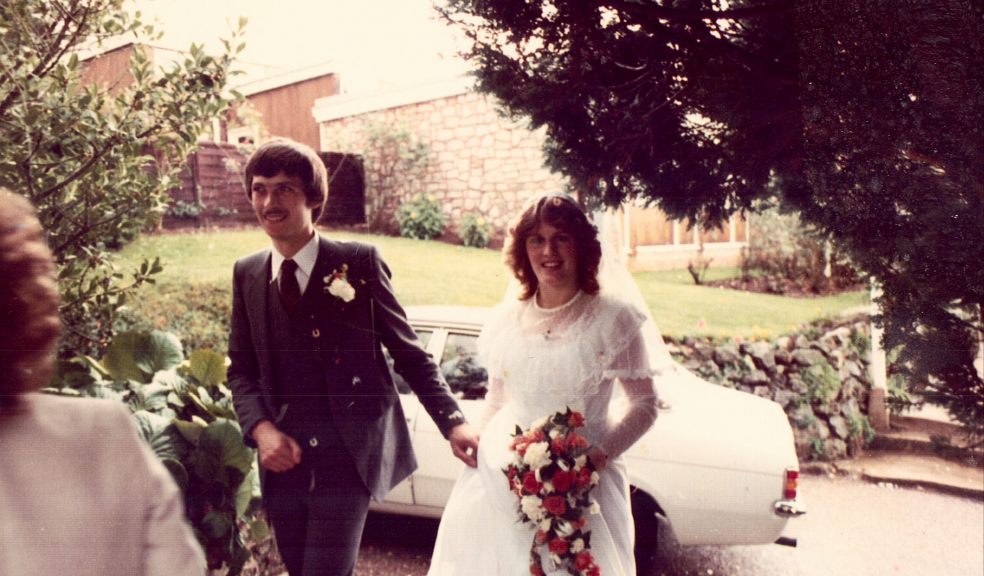 Shirley and Keith on their wedding day
