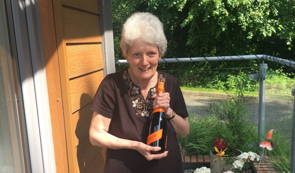 Shirley with her winning balcony