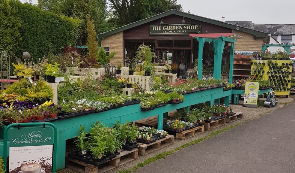 Entrance to The Garden Shop The Garden Shop in Colyton
