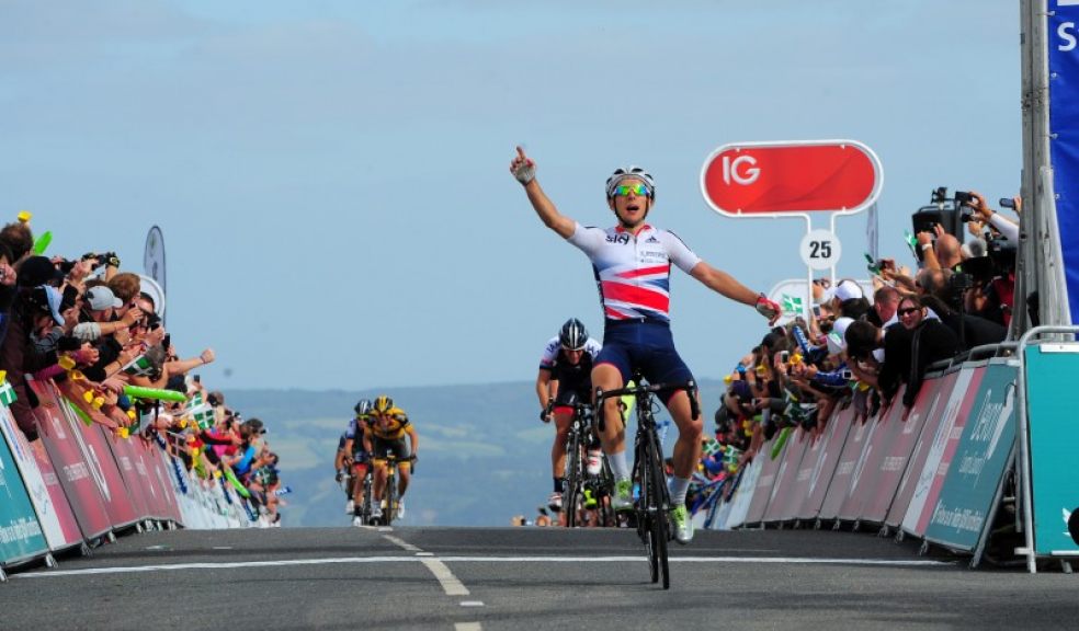 Simon Yates wins at Haytor (Photo courtesy of Devon County Council)