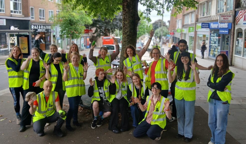 Some of volunteers who joined the Neighbourhood Action Day North and South Street in Exeter.