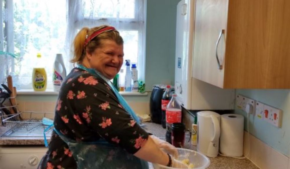 Staff at Headway Devon video called a service user to show her how to make sausage rolls