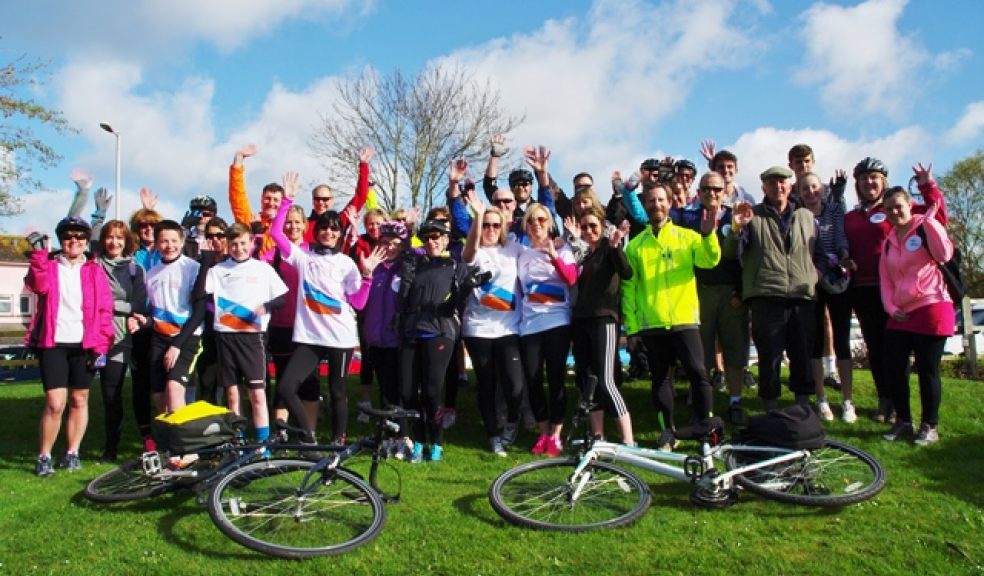Start of the sponsored cycle ride
