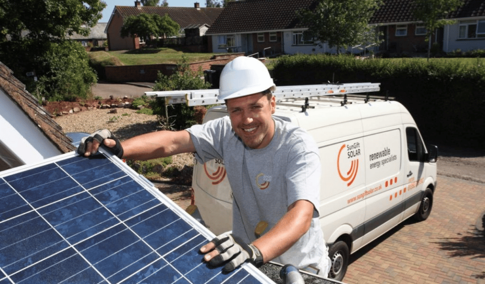 Solar panels being installed by SunGift Solar Solar panels being installed by SunGift Solar