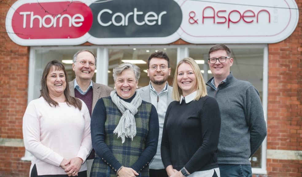 L-R: Jo-Anne Blakemore (Thorne, Carter & Aspen), John Parkin (Thorne, Carter & Aspen), Alison Watts (Partner and Head of Corporate Finance, Thomas Westcott Chartered Accountants), Henry Parkin (Thorne, Carter & Aspen), Mandy French (Director, Thomas Westcott Chartered Accountants), Angus Watson (Thorne, Carter & Aspen).