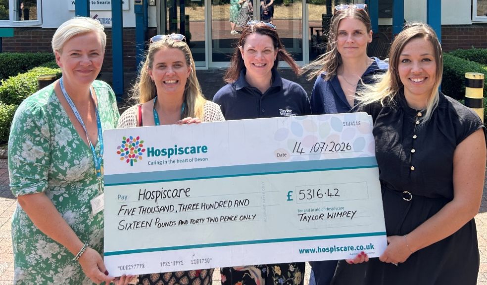Taylor Wimpey and Hospiscare employees at the charity's headquarters in Exeter.