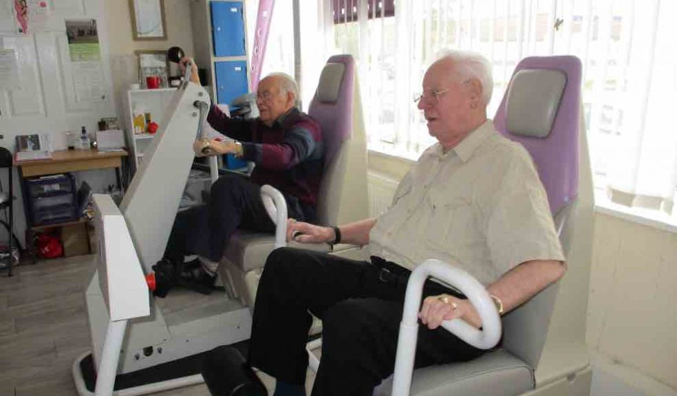 Cadogan Court residents Peter Lawrey and Ted Forward prove age is no barrier to exercise at Motortone, a gym for older adults.