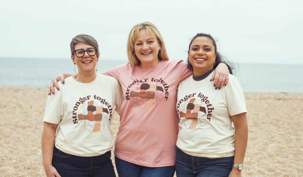 L-R: Stacey Sheppard, Founder of The Tribe - Devon’s first female coworking space in Totnes, with Gosia Sukiennik and Tania Magdalena Riley. Photo: Claire Gillo Photography.