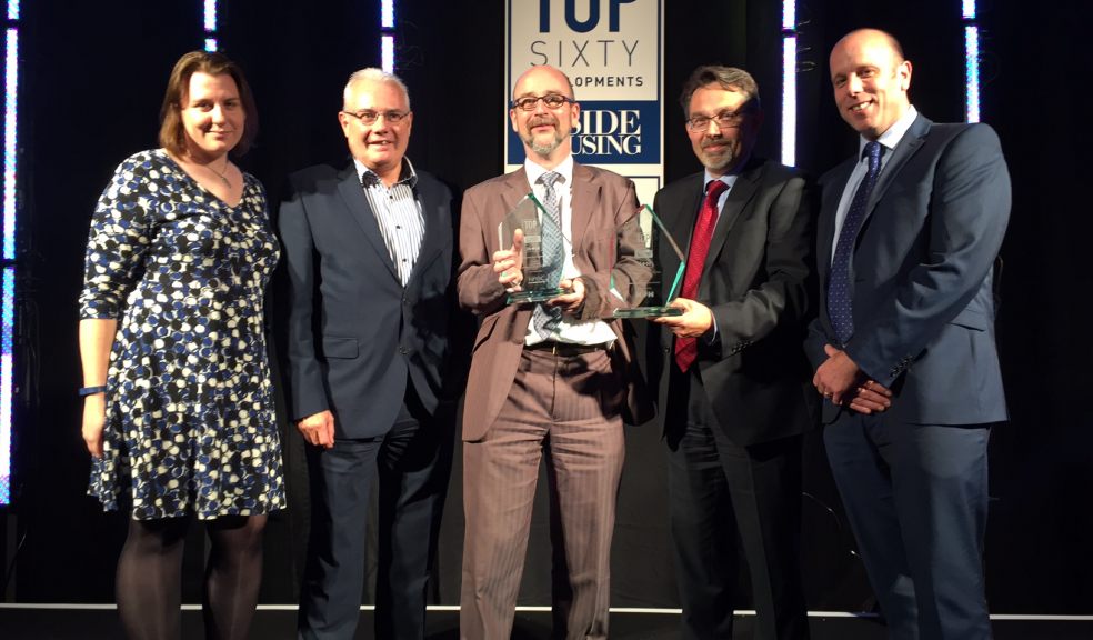 Partnership working clinches 2 national awards for Cranbrook for affordable housing and best overall development of the year in Inside Housing magazines Top 60 - Richard Cohen EDDC Dep CEO pictured centre