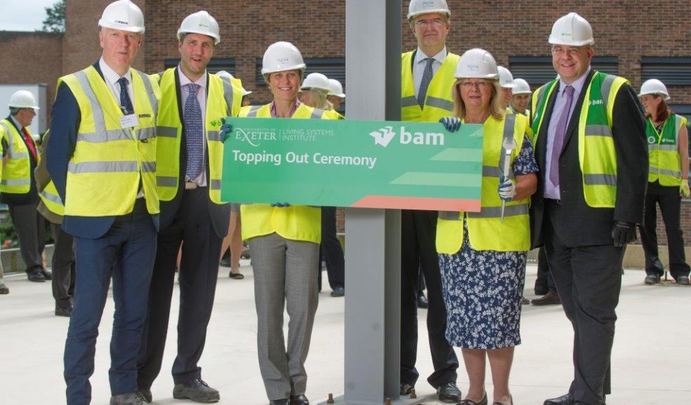 Left to right: Stewart Gregson, MACE; Andy Syddall, Western, BAM Construction Ltd; Sue Williams, University of Exeter; Professor Nick Talbot FRS, University of Exeter; Margaret Grapes, University of Exeter; Graham Kingdon, Western, BAM Construction Ltd