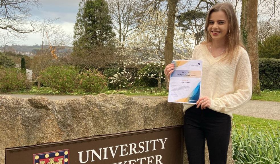 University of Exeter student Irina Campan wins first prize for commercial awareness from law firm Michelmores LLP