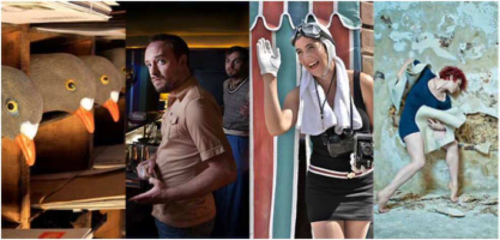 Image credits (from left to right): The Last Post, Ablutions, Swimmers, Buttercup