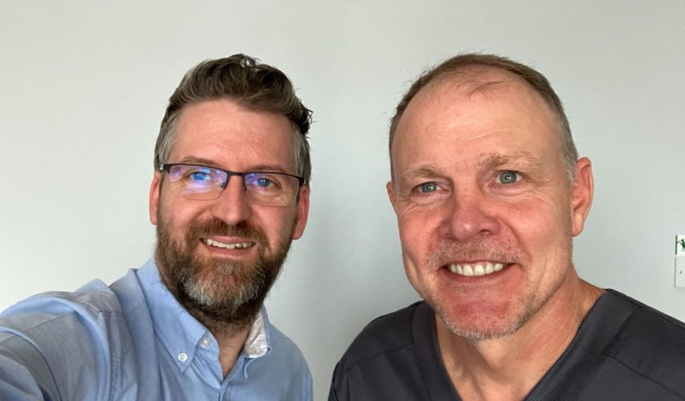 Left, Stuart Ford-Fennah, practice director at City Vets in Exeter, with exotics vet Stephen Vanderspuy. City Vets Stuart Ford-Fennah and Stephen Vanderspuy