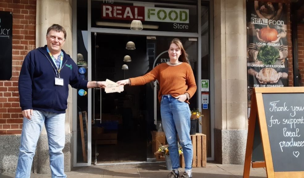 Real Food Store customers raise almost £100 for Exeter Foodbank