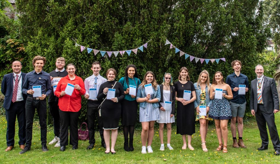 Some Exeter College vocational students at the garden party