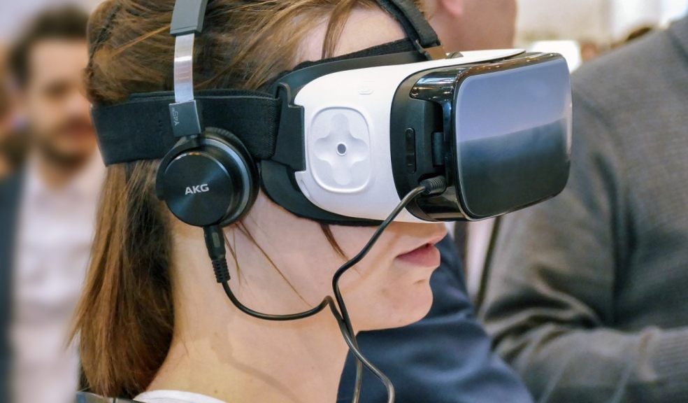 Image of girl using virtual reality headset