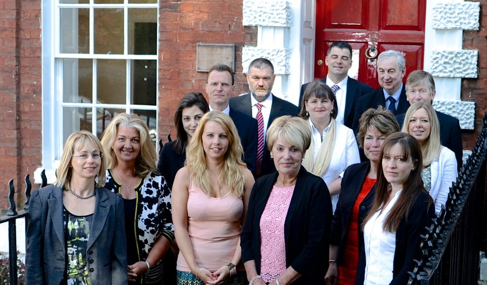 The Exeter team outside the new office
