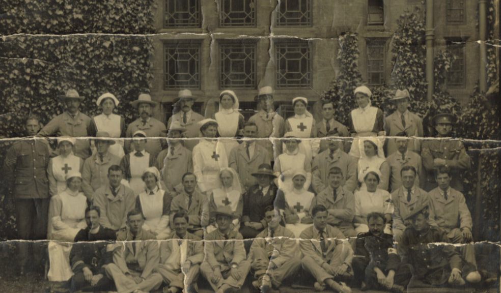 First World War group photo outside the house