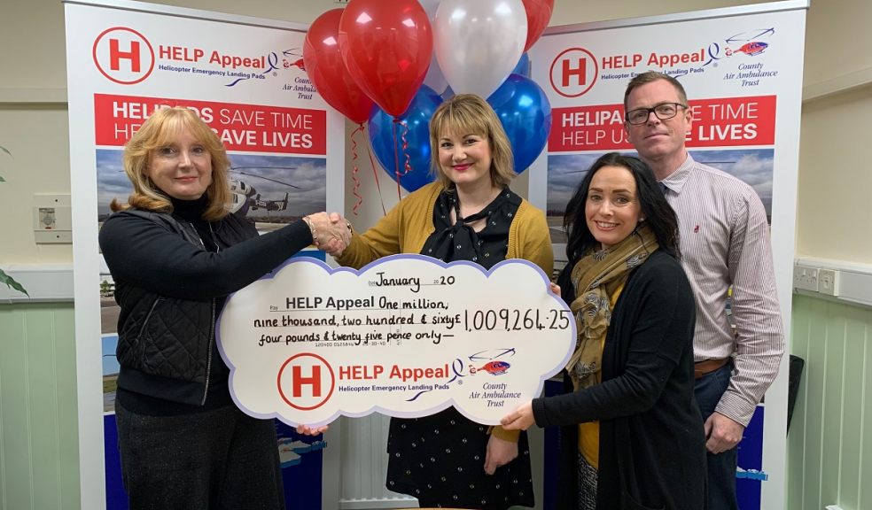 From left, Sally Abbott, Head of Fundraising, HELP Appeal, with Wills & Legal Services' Emma Hodges, Office Manager; Sue Spilsbury, Charity Marketing Co-Ordinator, and Ed Coss, Director and Head Paralegal.