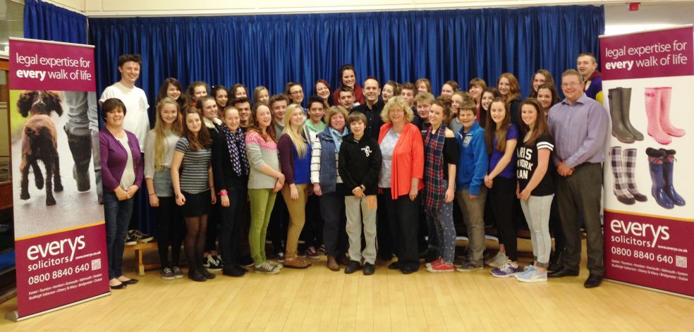 Kim Stradling and Margaret Broom meet the cast of Whistle Down the Wind