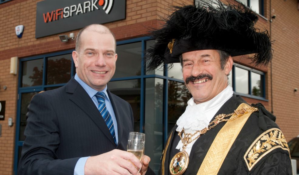 Lord Mayor Councillor Percy Prowse officially opens WiFi SPARK's new HQ in Exeter