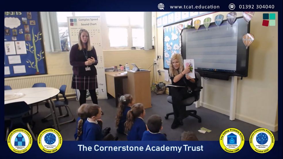 Teachers giving a phonics lesson to Early Years Children