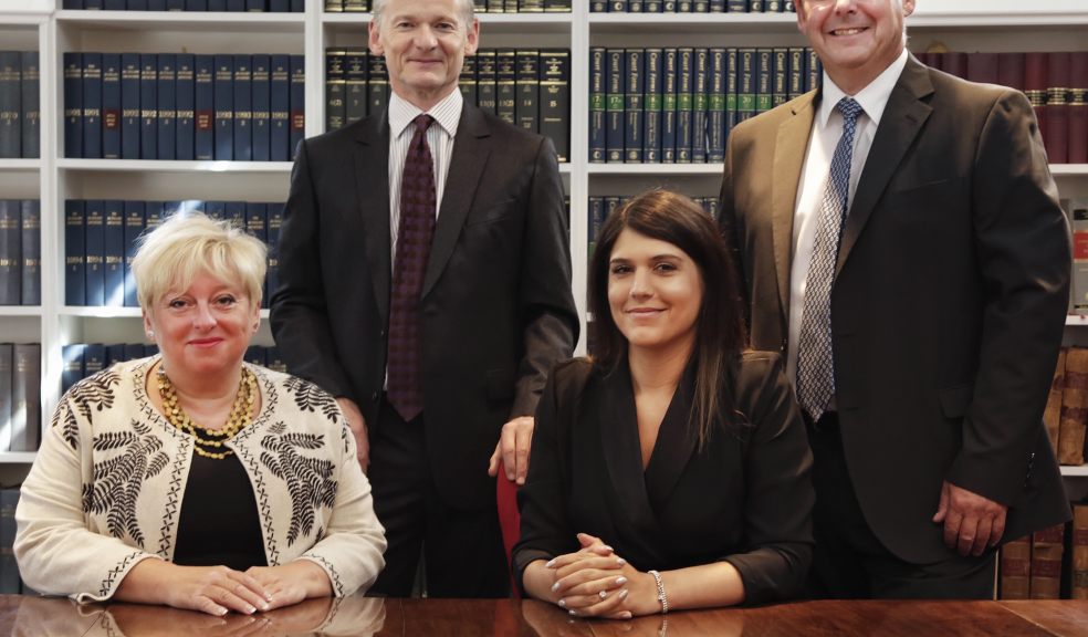Pictured: Newton Abbot based solicitors - Carol Wycliffe-Jones, David Morgan-Wynne, Natalie Pouya, Jonathan Wharmby.