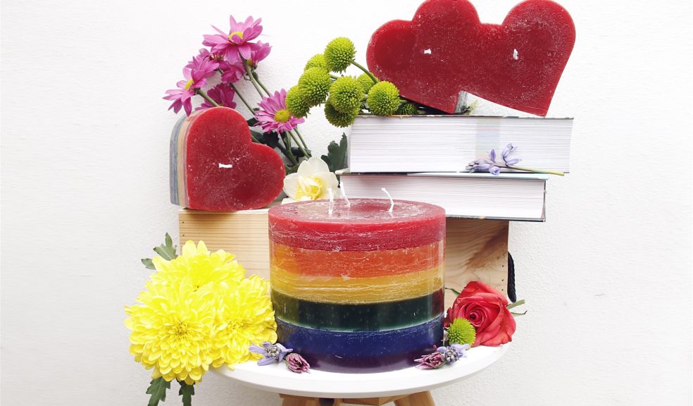 Rainbow candles