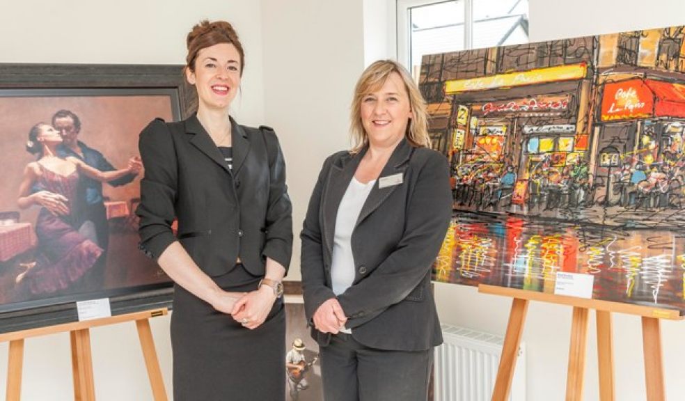 L-r: Selina (art advisor) from Castle Galleries and Paula Murphy from Lindon Homes