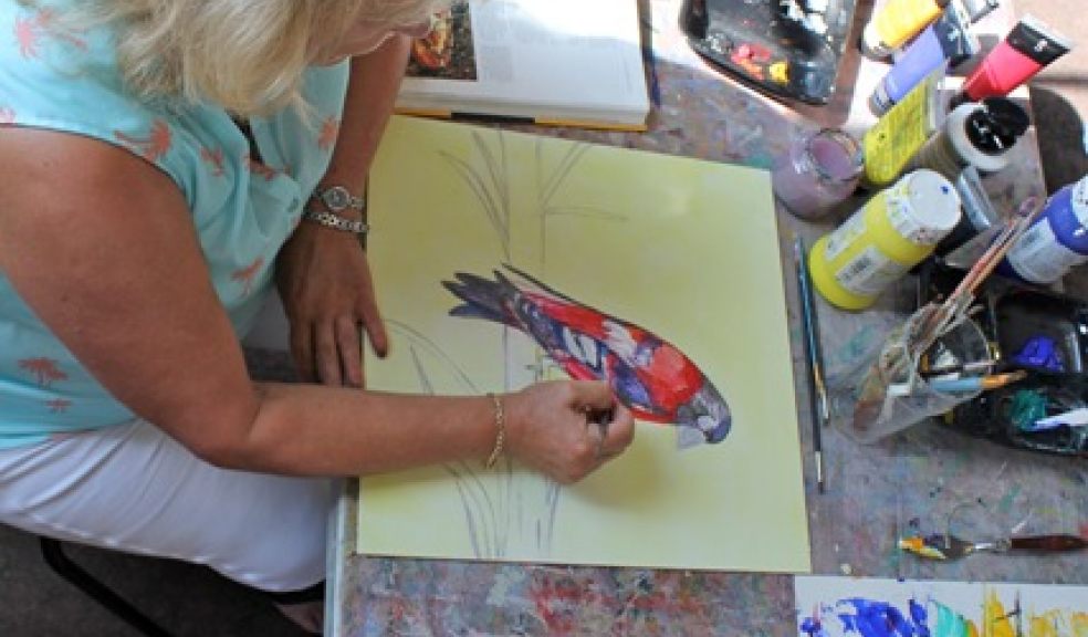 Art therapy session with Magic Carpet charity. Photo courtesy of the Magic Carpet charity.