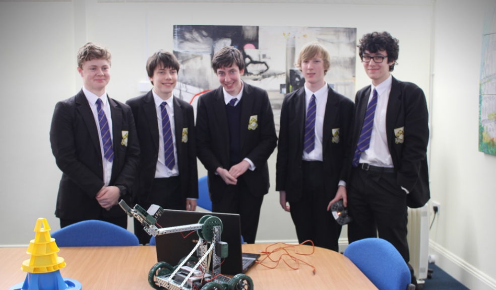 The team with their winning robot