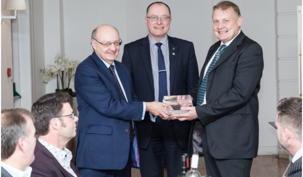 From left: Peter Hansford (Government Chief Construction Advisor), Andrew Carpenter (CEO CESW), Brian Pogson (Director of Exeter Fabrication Ltd)