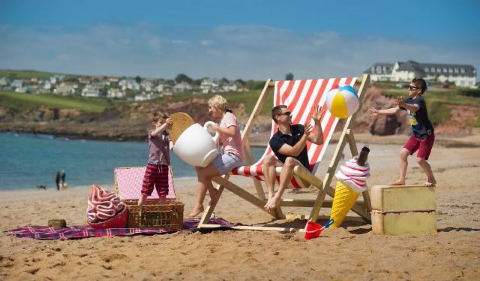 Helen Trebble, John Herbert, Harry Dempster (age 9) Sam Harvey (age 9) on South Milton Sands Beach. Photo: Steven Haywood