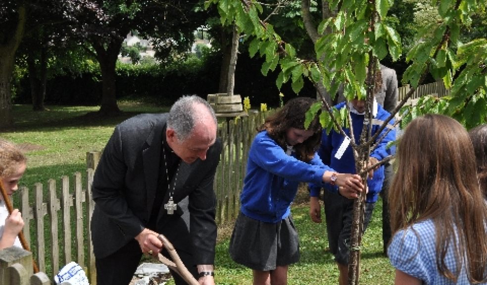 Bishop Robert at Beer primary school