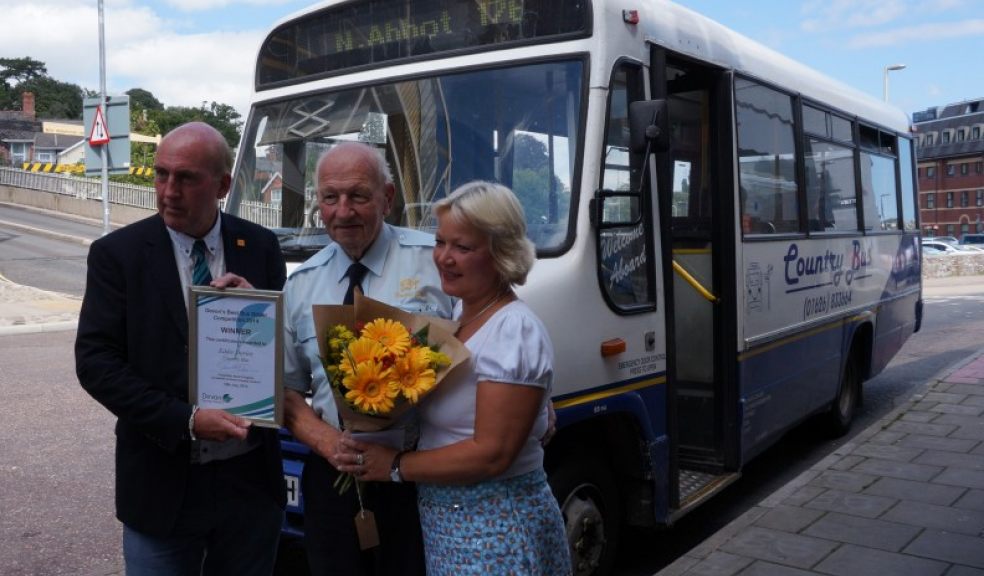 Eddie Davies receives his prize and certificate from Cllr Stuart Hughes