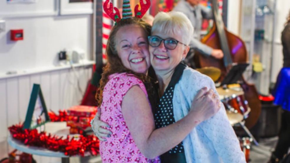 Photo caption:Christmas celebrations at Southern Healthcare's Long Service Awards. Pictured, team members Kerrie Haughey and Kim Murphey from Parkwood House care home in Plymouth.
