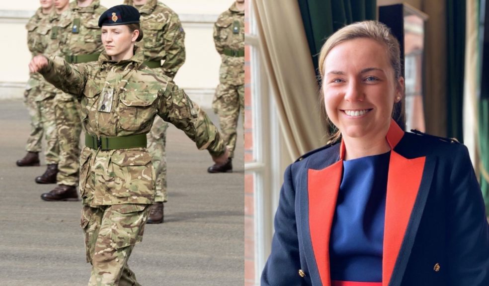 Elizabeth Godwin and Lucy Swiggs who have both recently commissioned from Sandhurst Military Academy.