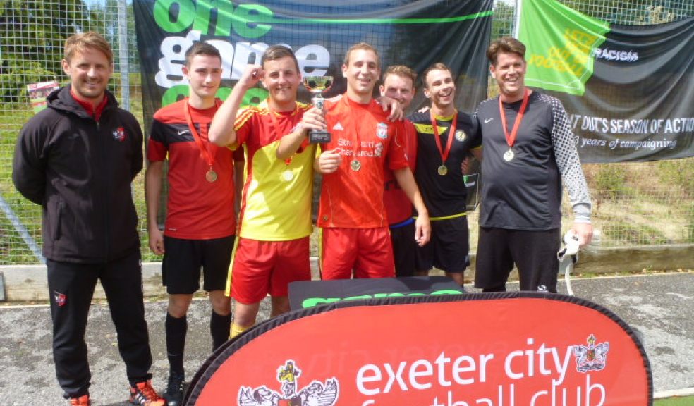The winners Crispy pig with Jamie Vittles, Head of Exeter City Football in the Community