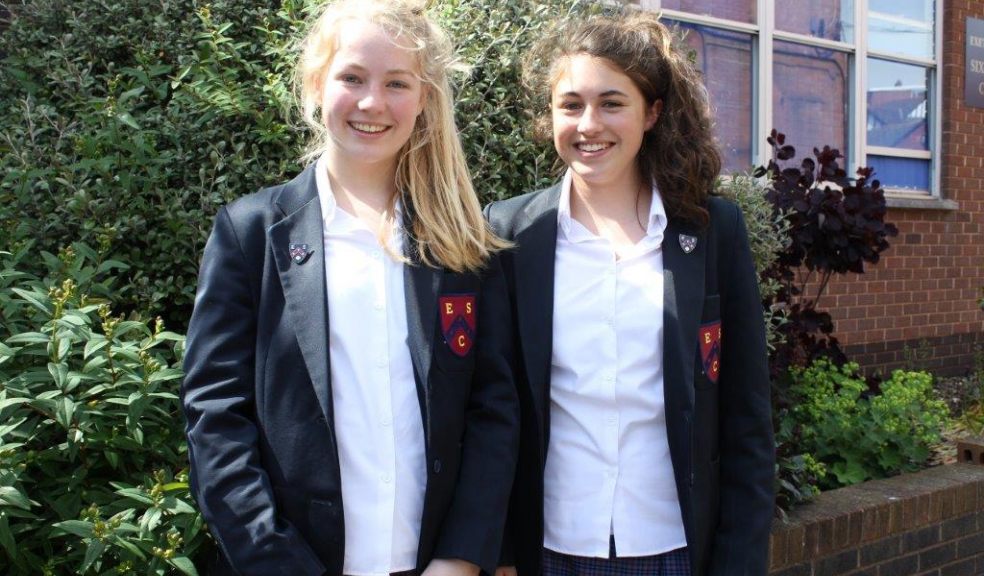 Year 11 pupils Rebecca Richardson and Abby Pelling.