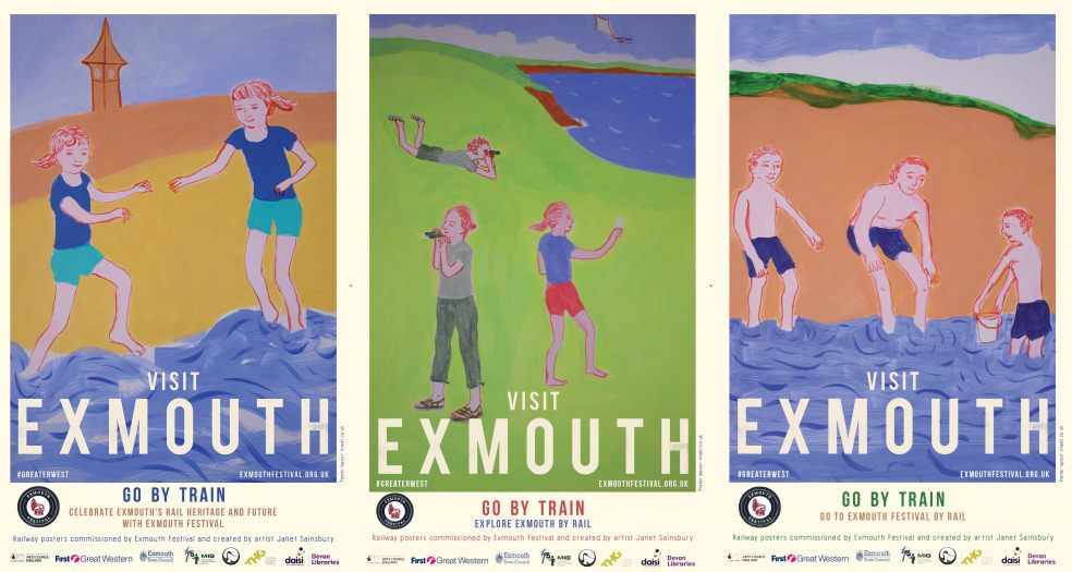 Visit Exmouth railway posters