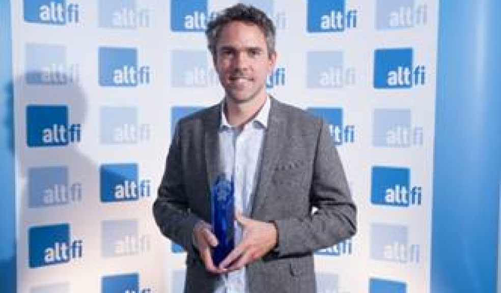 Luke Lang, co-founder of Crowdcube at the AltFi Awards