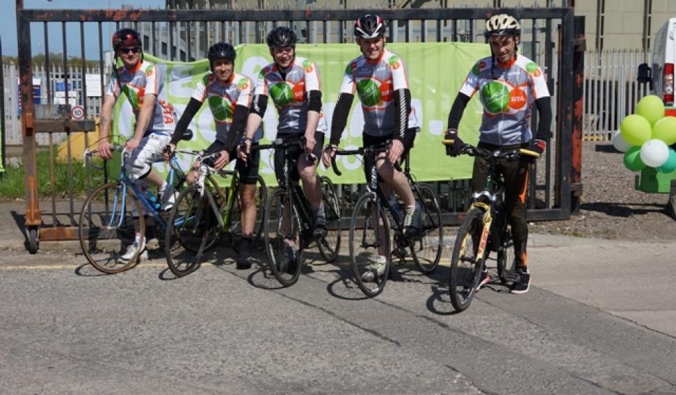 Day 1 of the ride in Aberdeenshire: L-R are Alan Jackson, Andrew Greaves, Andrew Simpson, Martin Cracknell and John Anderson