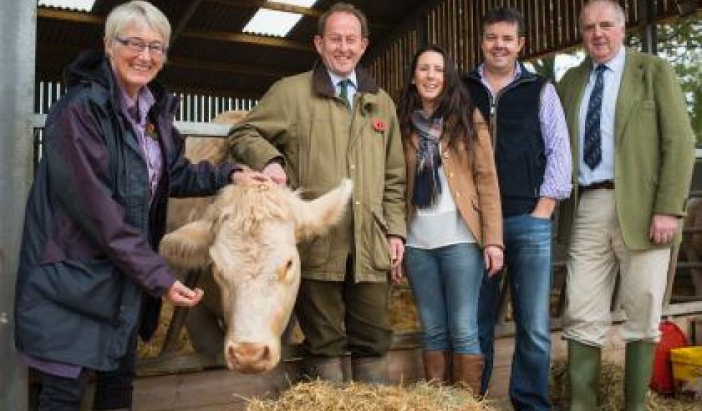 Devon Farm Business Awards 2016 launch: Mary Quicke, Phil Reed, Clare and John Clapp and Ian Bell.