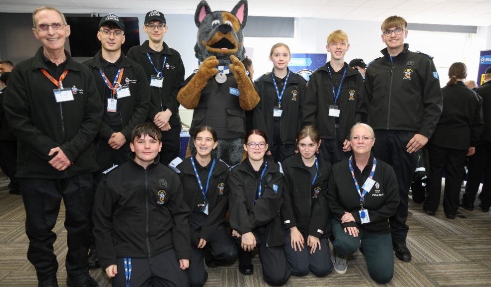 Photo caption:Cadets with Police Mascot PD Bravo