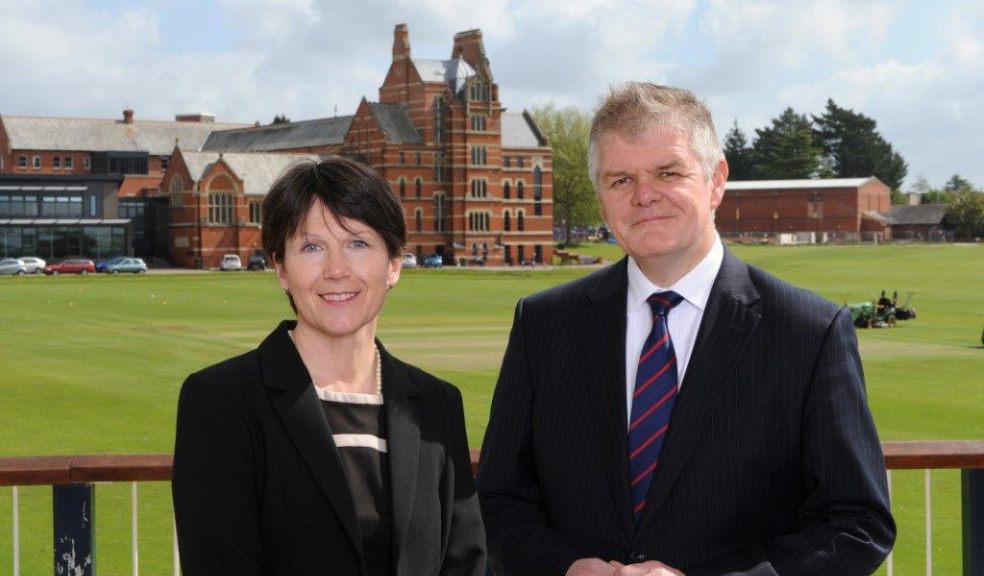 New headmistress Sue Marks with Bob Griffin