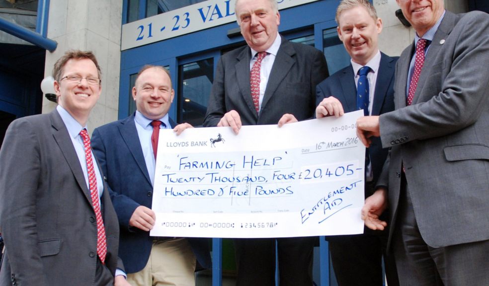 Left to Right: Outside the RPA offices in Reading, Arik Dondi, External Relations Director at the RPA; Kevin Bateman, Director at Bateman Hosegood Chartered Surveyors; Ian Bell, CEO of The Addington Fund, Rob Harris, Communications Manager at R.A.B.I and Charles Smith, CEO of The Farming Community Network.