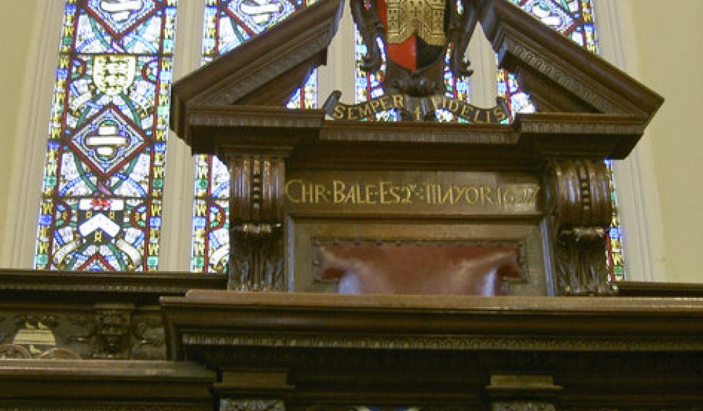 Her Right Worshipful's seat in Exeter Guildhall © Copyright Neil Owen and licensed for reuse under this Creative Commons Licence